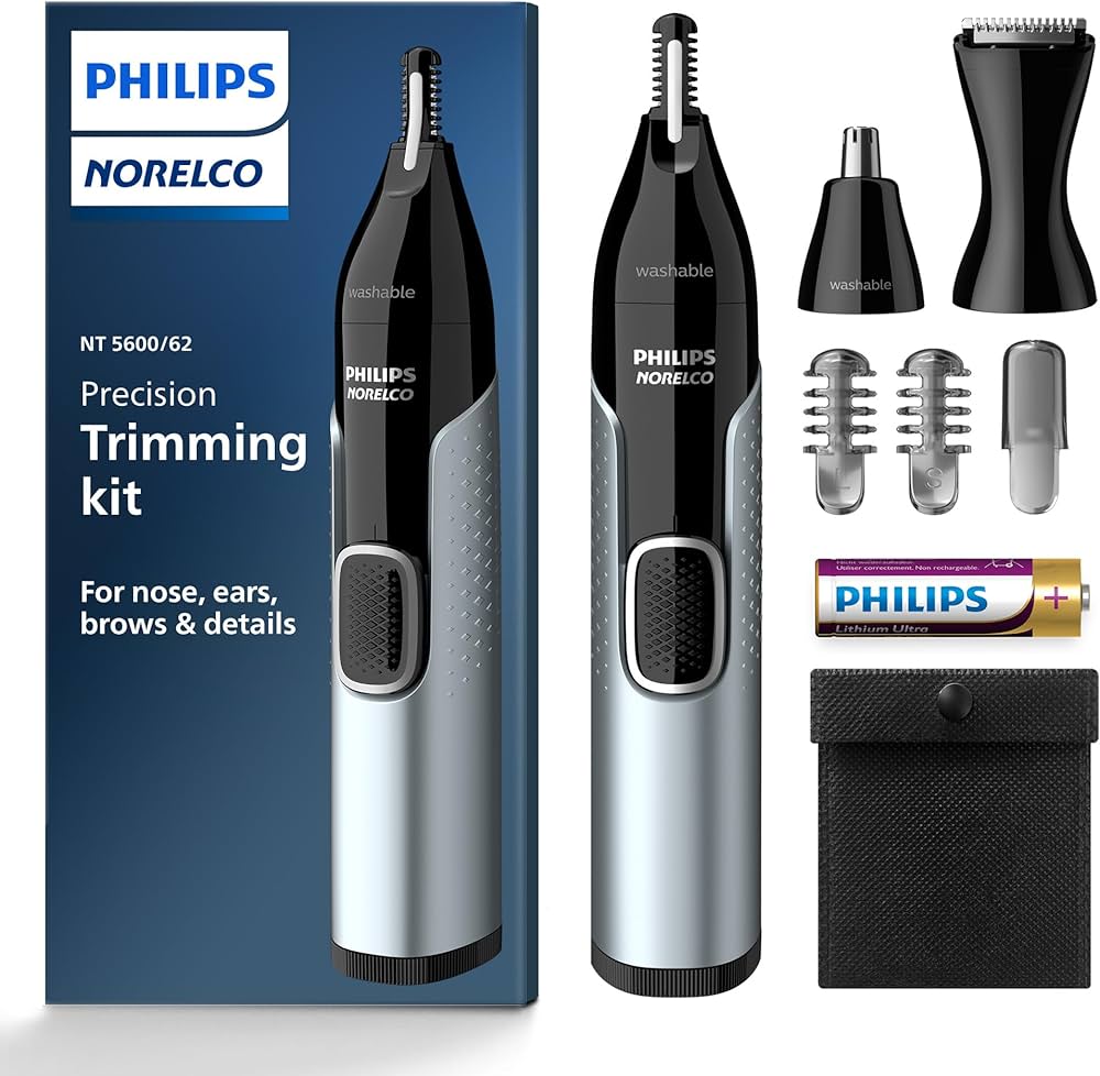 A set of philips norelco precision trimming kit.