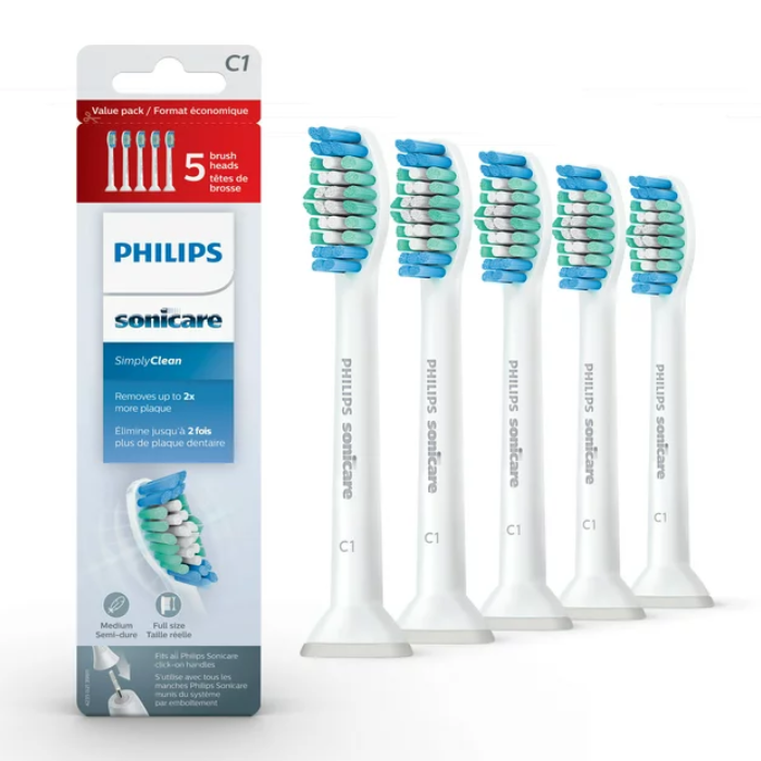 A package of philips sonicare electric toothbrush heads.