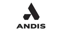 A black and white logo of andis