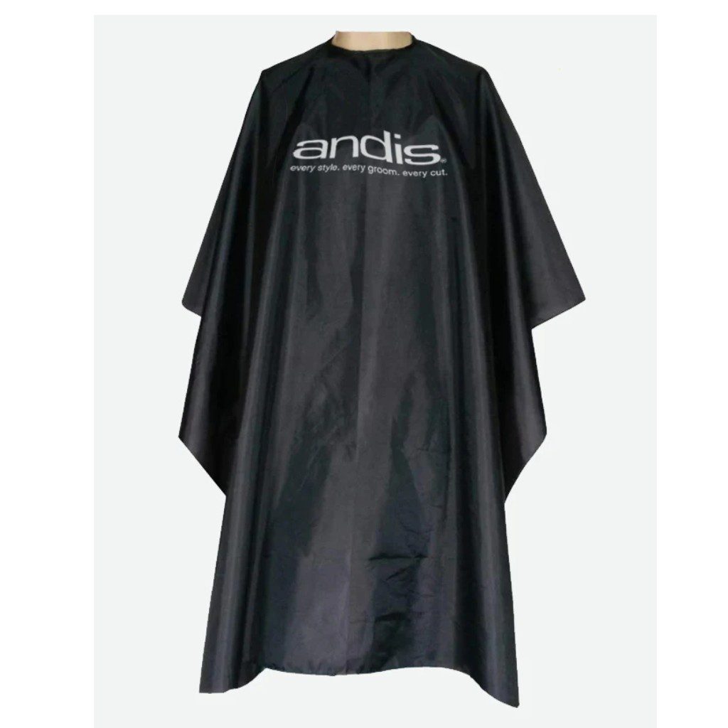 A black cape with an anlis logo on it.