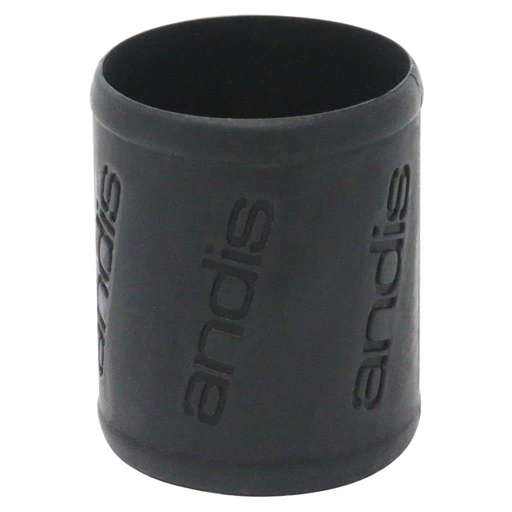 A black cup with the word " andis " written on it.